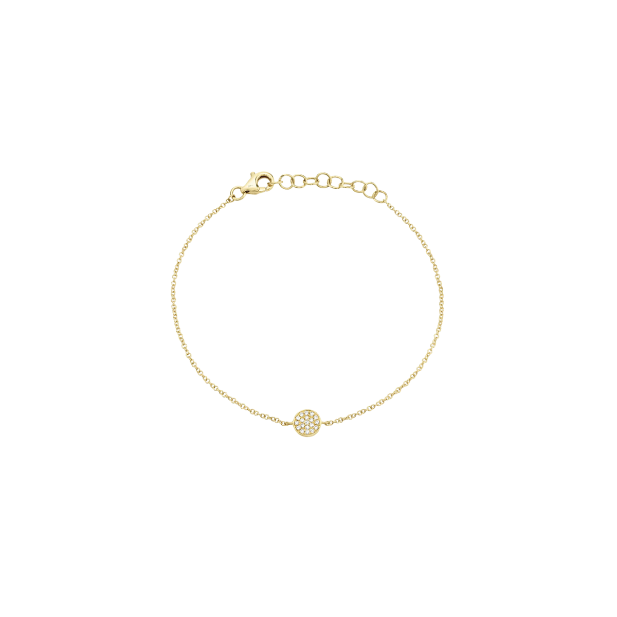 Kate 14K Yellow Gold 0.05ct Diamond Disc Bracelet