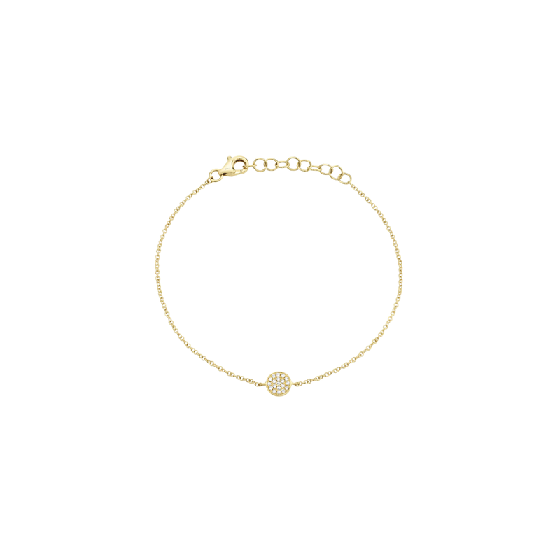 Kate 14K Yellow Gold 0.05ct Diamond Disc Bracelet