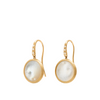 Jaipur Color 18K Yellow Gold Mother of Pearl Small Drop Diamond Earrings