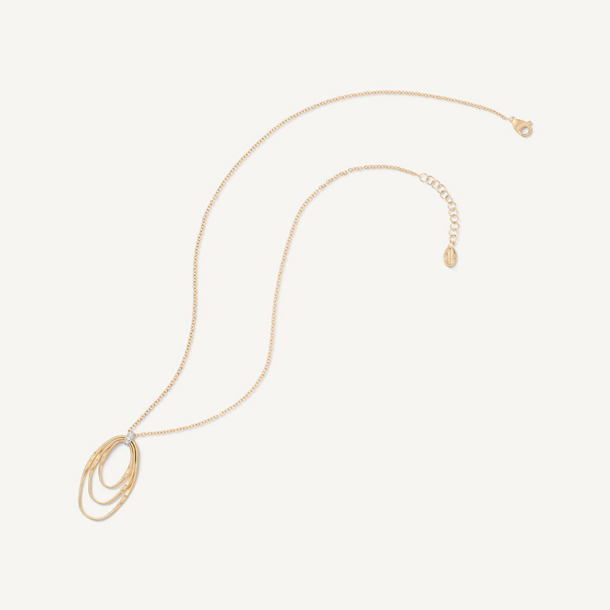 Marco Bicego Jewelry - Marrakech Onde 18K Yellow Gold & Diamond Concentric Small Pendant Necklace | Manfredi Jewels