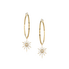 Celestia 18K Yellow Gold Star Diamond Pavé Drop Earring