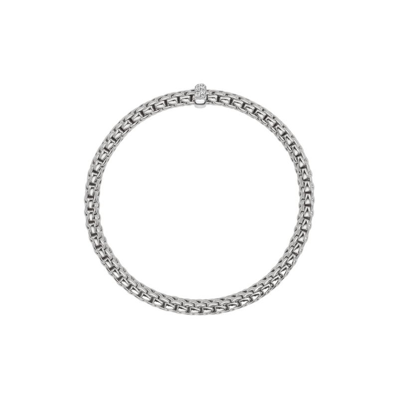 Fope Jewelry - Vendome 18K White Gold Pavè Diamond Flex’it Bracelet | Manfredi Jewels