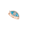 Lucky Eye 18K Rose Gold Turquoise Diamond Ring