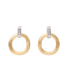 Jaipur 18K Yellow Gold Flat-Link Diamond Stud Drop Earrings