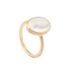 Siviglia 18K Yellow Gold Mother of Pearl Diamond Pavé Shank Ring