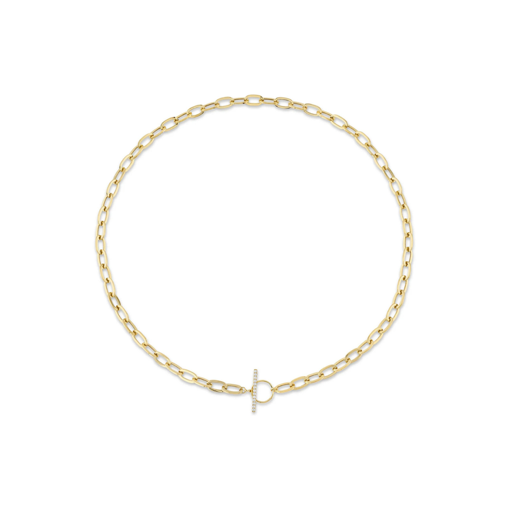 Kate 14K Yellow Gold & Diamond Paperclip Link Necklace