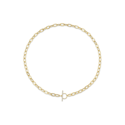 Kate 14K Yellow Gold & Diamond Paperclip Link Necklace