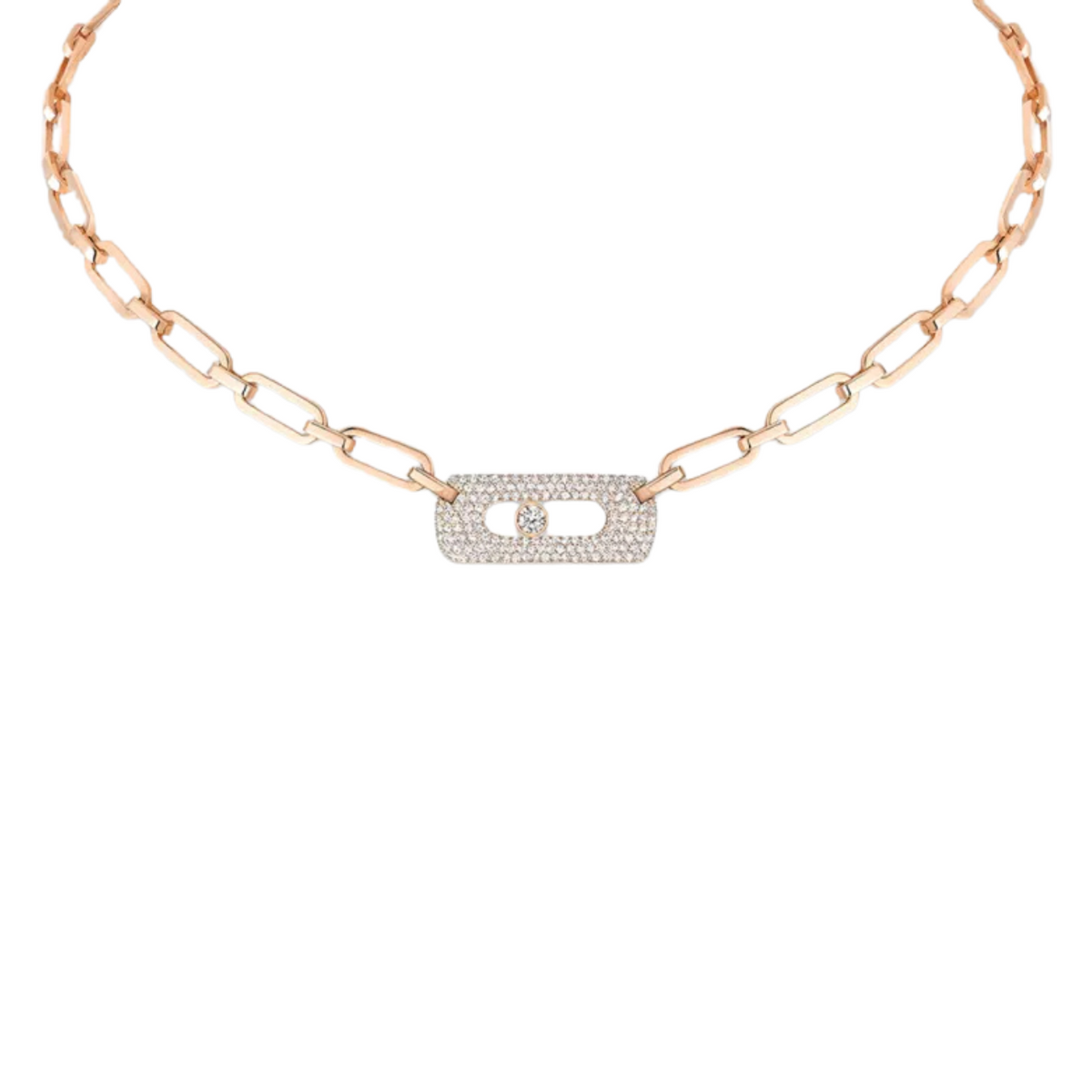 Messika Jewelry - My Move 18K Rose Gold Diamond Necklace | Manfredi Jewels