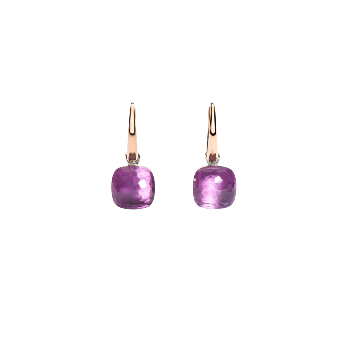 Pomellato Jewelry - Nudo 18K Rose Gold Amethyst Earrings | Manfredi Jewels