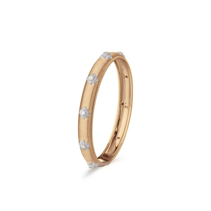 Buccellati Jewelry - Macri Bombe 18K Yellow & White Gold Diamond Bracelet | Manfredi Jewels