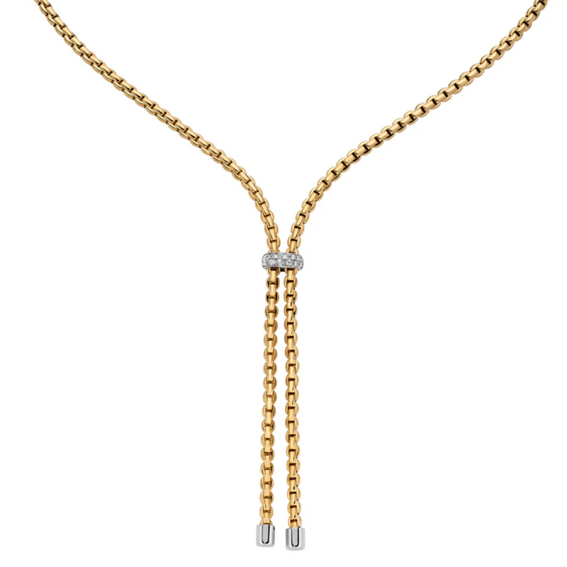Eka 18K Yellow Gold & Diamond Lariat Necklace