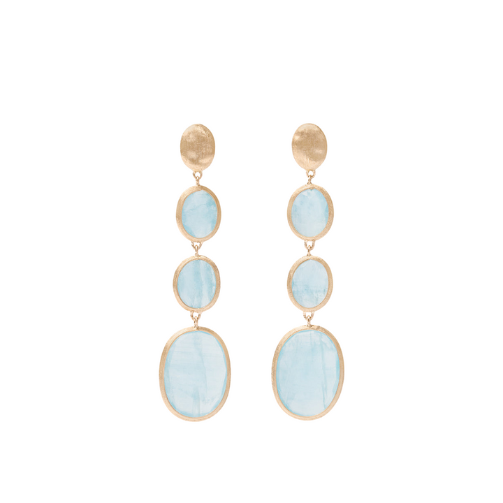 Marco Bicego Jewelry - Siviglia 18K Yellow Gold Aquamarine Four Drop Earrings | Manfredi Jewels
