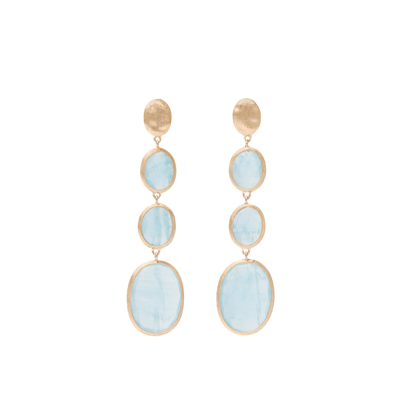 Siviglia 18K Yellow Gold Aquamarine Four Drop Earrings