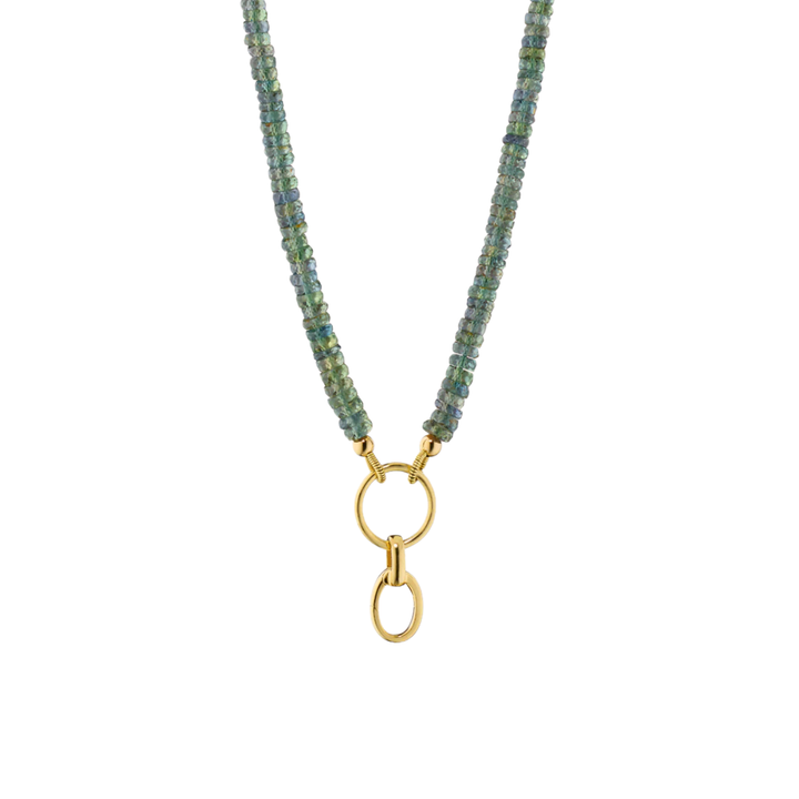 Monica Rich Kosann Jewelry - 18’’ ’Design Your Own’ Green Sapphire Charm Necklace 1 Charm Station | Manfredi Jewels