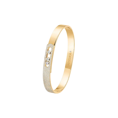 18K Yellow Gold Diamond Move Noa Semi-Pave Diamond Bangle