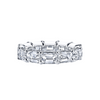 Platinum Emerald Cut Diamond Eternity Band – 2.05 CTW Set East-West
