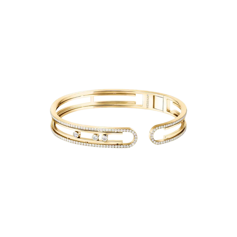 18K Yellow Gold Move 10th Diamond Bangle