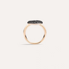 Sabbia 18K Rose Gold Black Diamond Pavé Ring