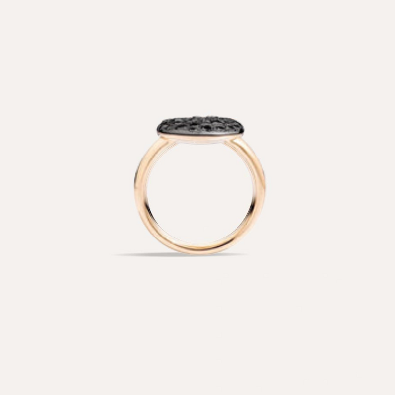 Sabbia 18K Rose Gold Black Diamond Pavé Ring