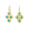 Mogul 18K Yellow Gold Kamala Turquoise Diamond Earrings