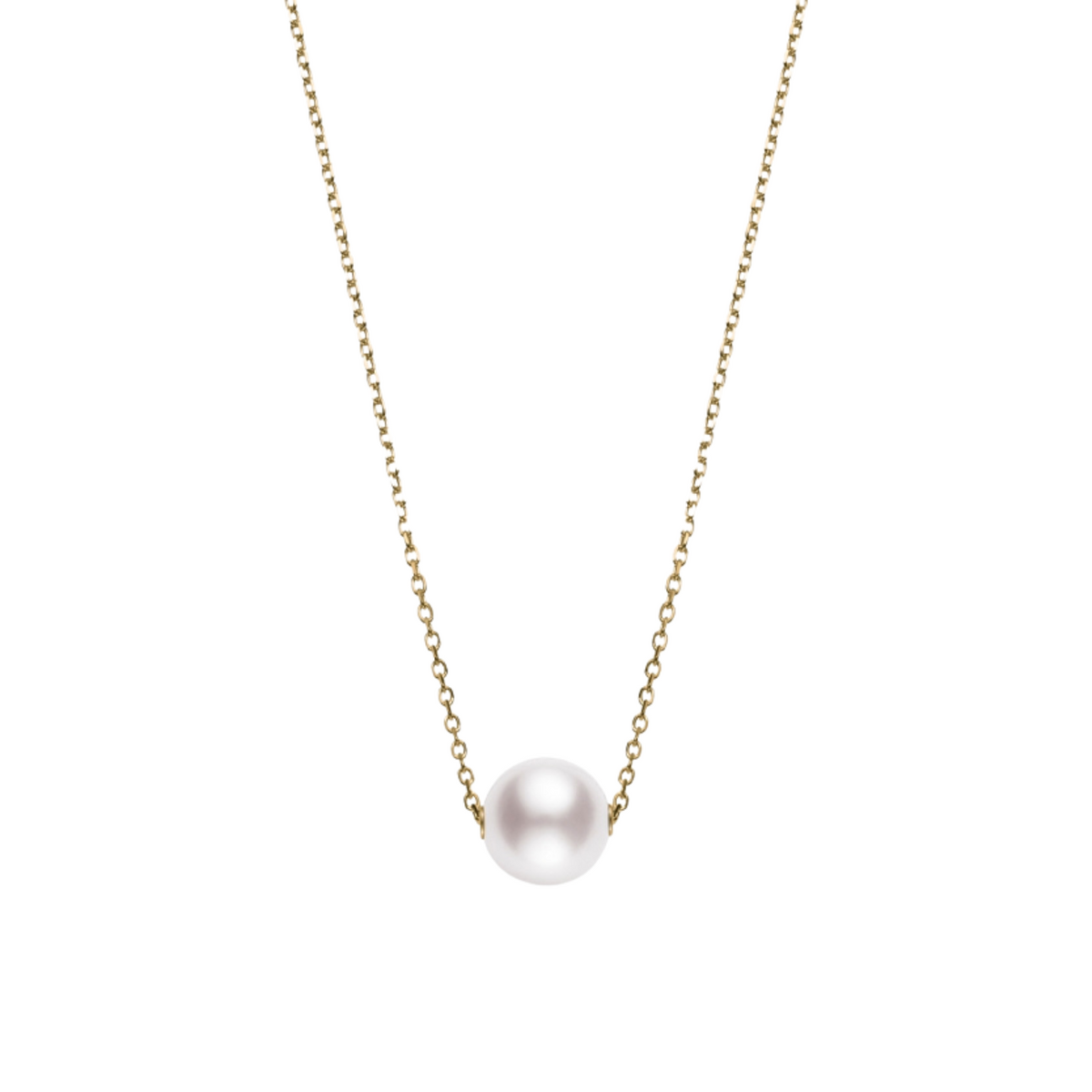 Mikimoto Jewelry - Classic Elegance 18K Yellow Gold Akoya Cultured Single Pearl Pendant Necklace | Manfredi Jewels