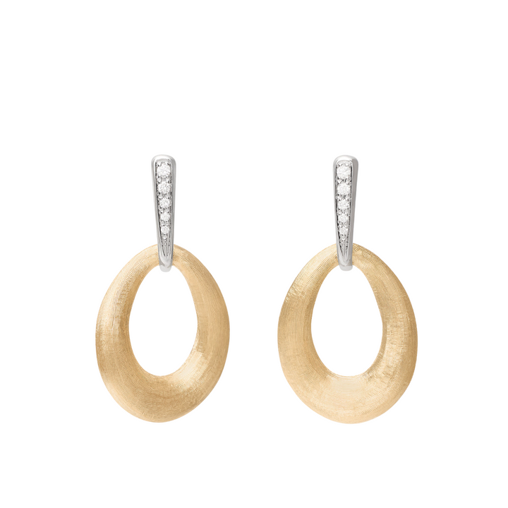 Marco Bicego Jewelry - Lucia 18K Yellow Gold Diamond Loop Earrings | Manfredi Jewels