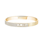 18K Yellow Gold & Diamond Move Noa Ciselé Semi-Pavé Bangle