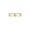 18K Rose Gold, White Enamel, & Diamond Love In Verona Ring