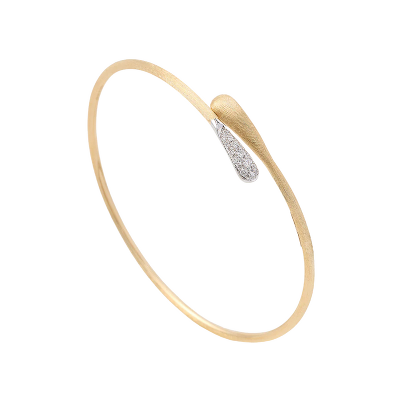 Marco Bicego Jewelry - Lucia 18K Yellow Gold & Diamond Hugging Cuff | Manfredi Jewels