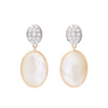 Siviglia 18K Yellow Gold Mother of Pearl & Diamond Pavé Two Drop Earrings