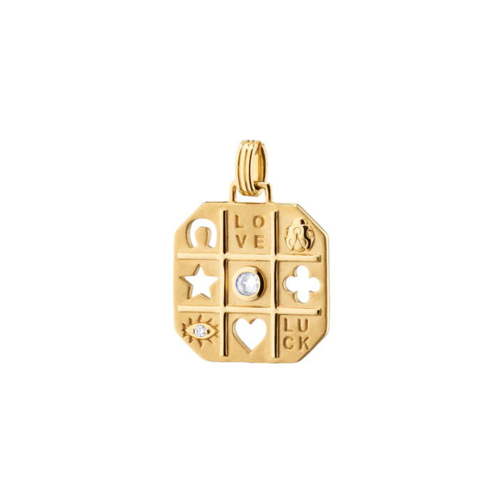 Monica Rich Kosann Jewelry - ’Tokens of Luck’ Necklace with Center Diamond | Manfredi Jewels