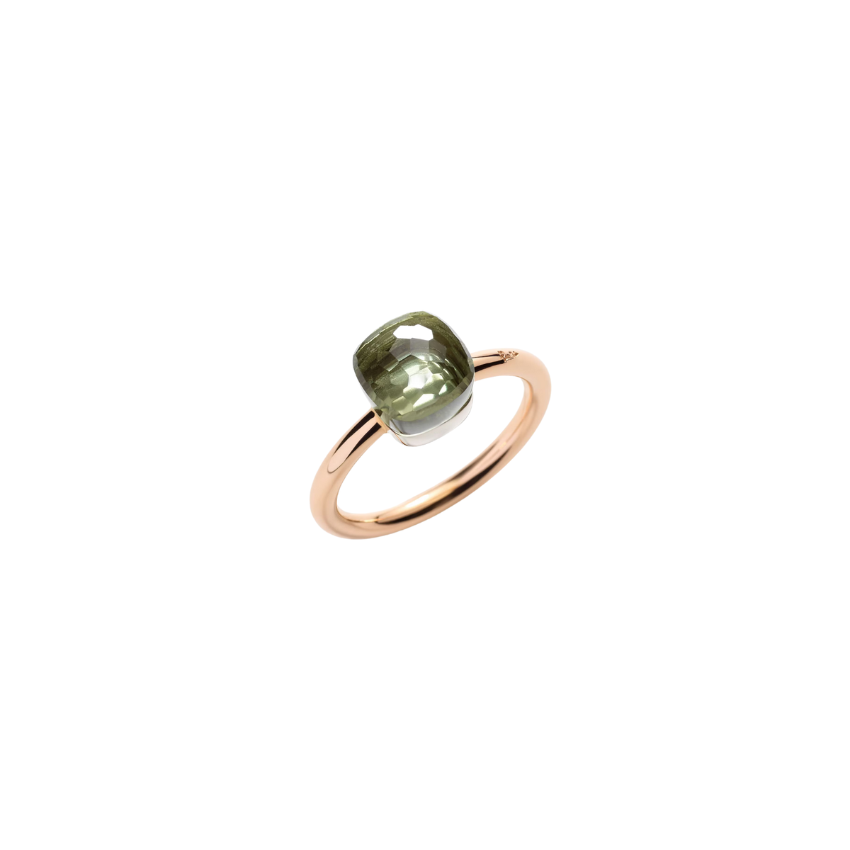 Pomellato Jewelry - 18K Rose Gold Prasiolite Nudo Ring Petit | Manfredi Jewels
