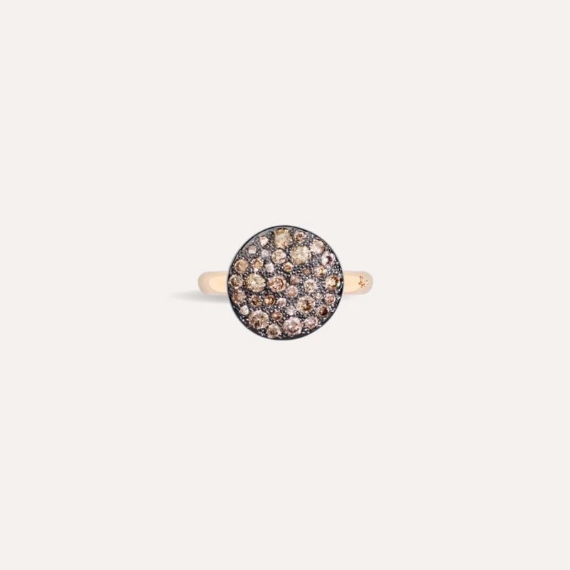 Sabbia 18K Rose Gold Brown Diamond Pavé Ring