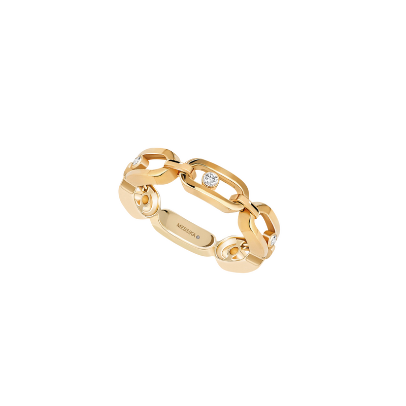 Messika Jewelry - Move Link 18K Yellow Gold Multi Diamond Ring | Manfredi Jewels