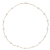 14K Yellow Gold 5.5-6MM White Freshwater Pearl Tin Cup Necklace, 17 Inches
