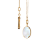 18K Yellow Gold "Elle" Stone Slim 18K Yellow Gold Locket Necklace
