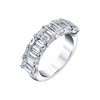 Platinum 7-Stone Emerald Cut Diamond Buttercup Band – 2.77 CTW