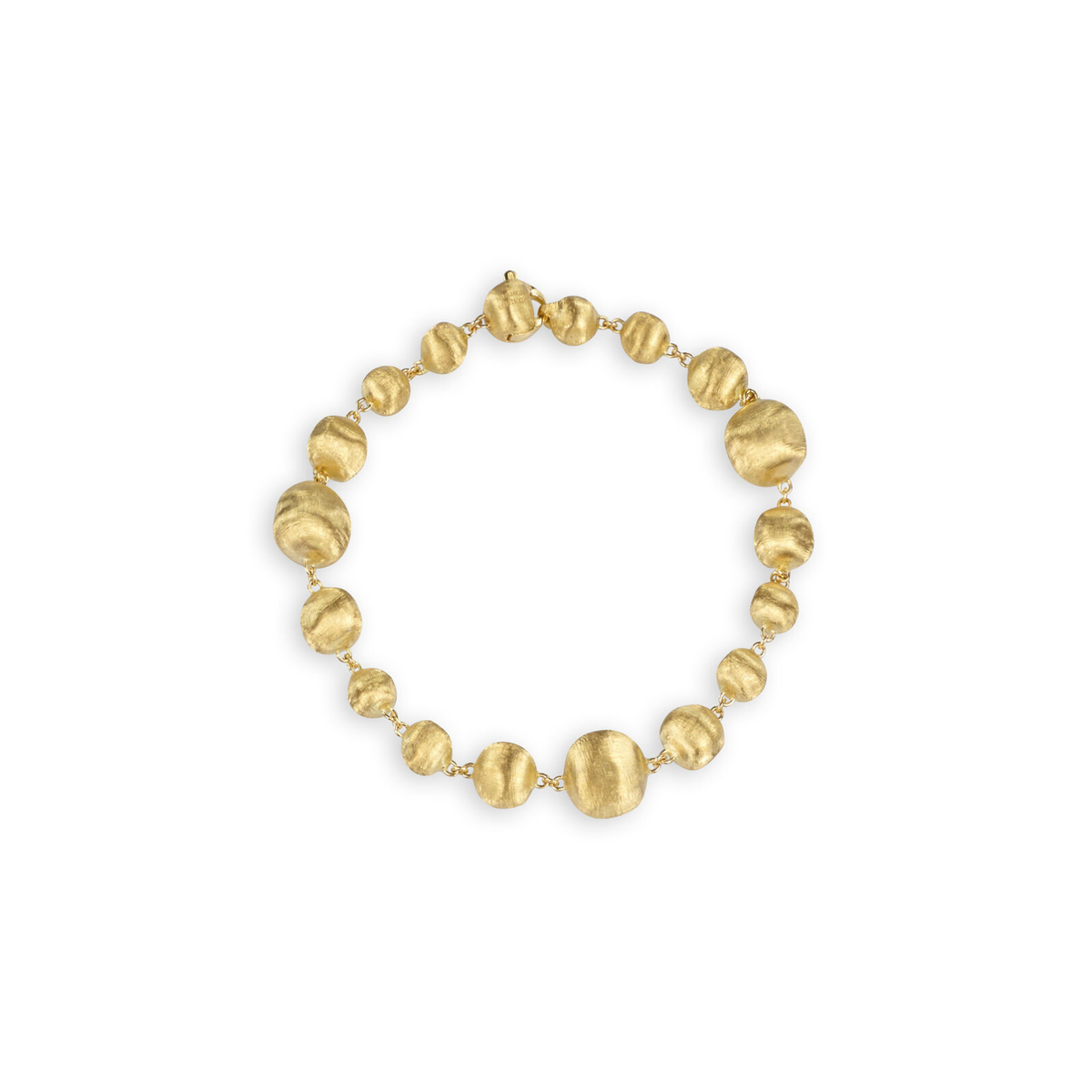 Africa 18K Yellow Gold Mixed Bead Bracelet