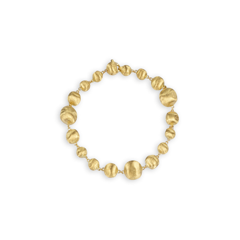 Africa 18K Yellow Gold Mixed Bead Bracelet