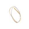 Marrakech 18K Yellow and White Gold 2-Strand Diamonds Bangle Bracelet