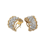 Rombi 18K Yellow & White Gold Diamond Earrings