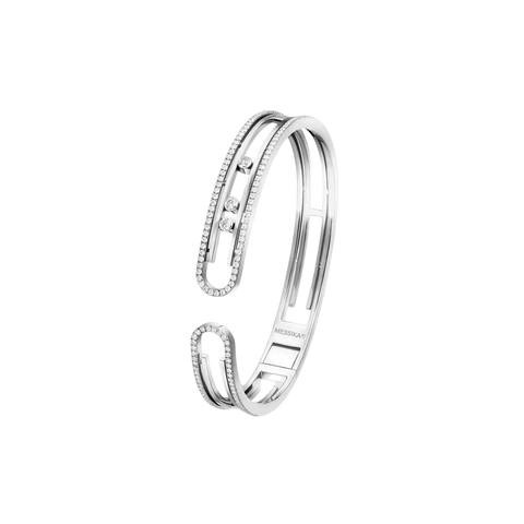 18K White Gold Move 10th Diamond Bangle