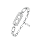 My Move 18K White Gold Pavé Chain Diamond Bracelet