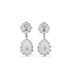 Tulle 18K White Gold Drop Down Diamond Earrings