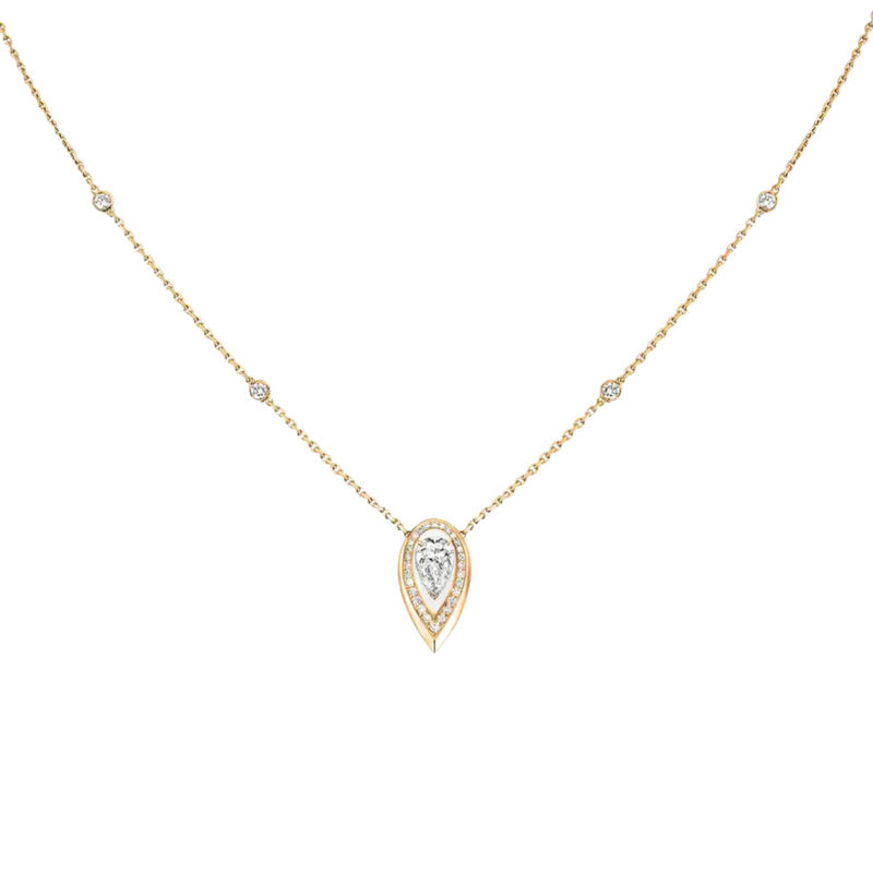 18K Yellow Gold & Diamond Fiery Necklace