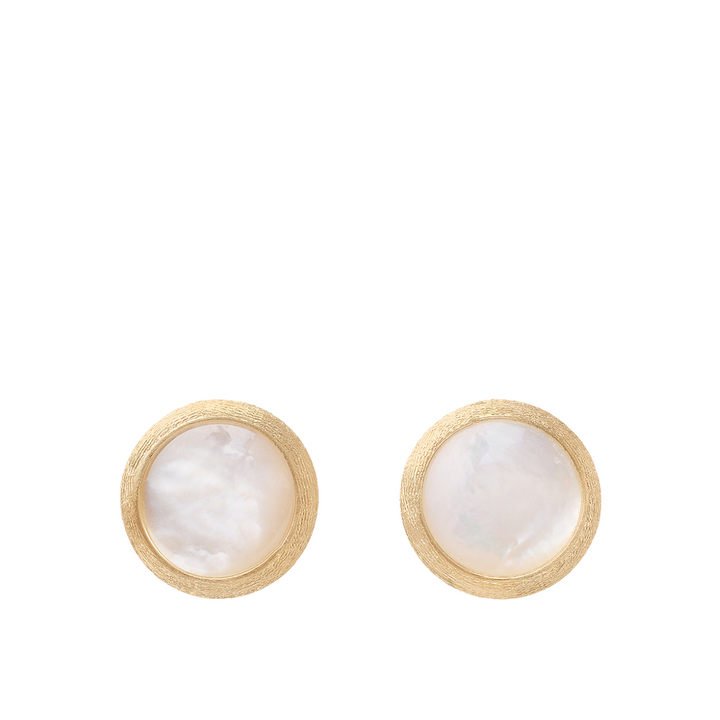 Marco Bicego Jewelry - Jaipur Color 18K Yellow Gold Mother of Pearl Stud Earrings | Manfredi Jewels