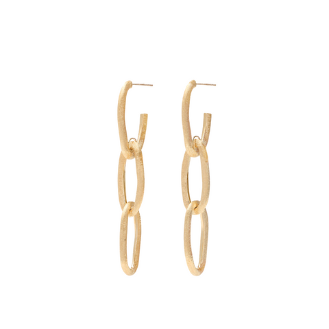 Jaipur Link 18K Yellow Gold Oval Triple Link Earrings