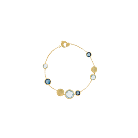 Jaipur Color 18K Yellow Gold and Mixed Blue Topaz Bracelet