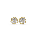 Rombi 18K Yellow & White Gold Diamond Earrings