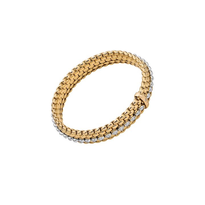 Fope Jewelry - Panorama 18K Yellow Gold & Diamonds Flex’it Bracelet | Manfredi Jewels